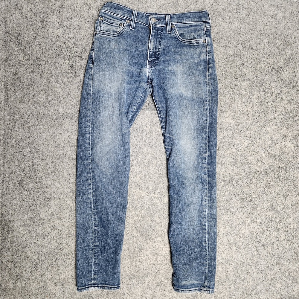 Levis 512 Premium Quality Jeans Men 29x28 Blue Big E Denim Slim Taper Fit Fading